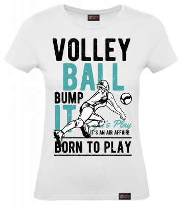 Футболка "Bump it", волейбол, белая, женская