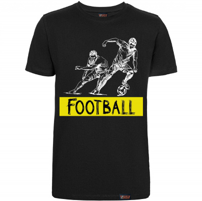 Футболка "Football Sketch", футбол, черная, мужская