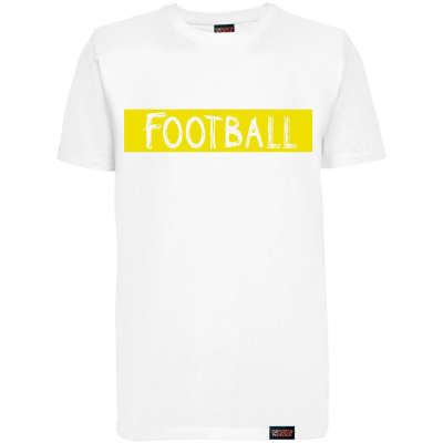Футболка "Football yellow", футбол, белая, мужская